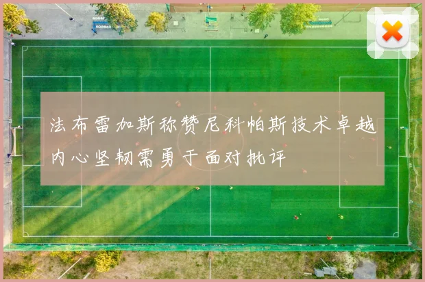 法布雷加斯称赞尼科帕斯技术卓越内心坚韧需勇于面对批评